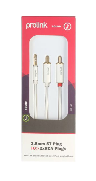 MP147 PROLINK  ΚΑΡΦΙ 3,5mm - 2xRCA - 2,0m